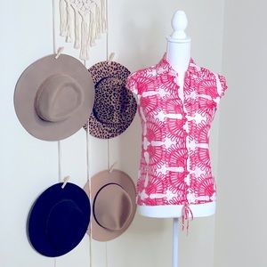 Lilly Pulitzer skyla island coral blouse size 0